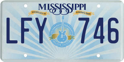 MS license plate LFY746