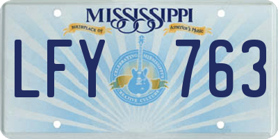 MS license plate LFY763