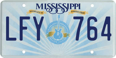 MS license plate LFY764