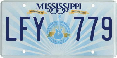 MS license plate LFY779