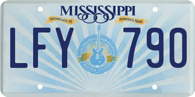 MS license plate LFY790