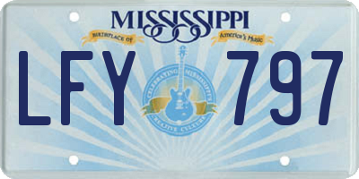 MS license plate LFY797
