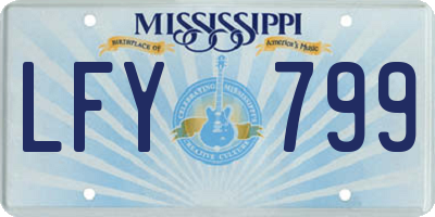 MS license plate LFY799