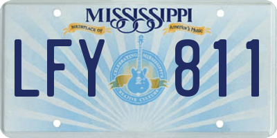 MS license plate LFY811