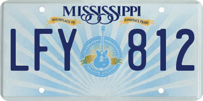 MS license plate LFY812