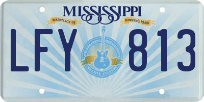 MS license plate LFY813
