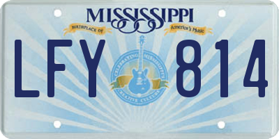 MS license plate LFY814
