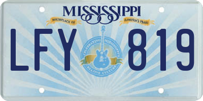 MS license plate LFY819