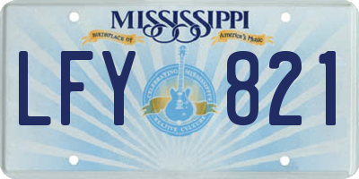 MS license plate LFY821
