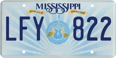 MS license plate LFY822