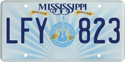 MS license plate LFY823