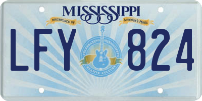 MS license plate LFY824