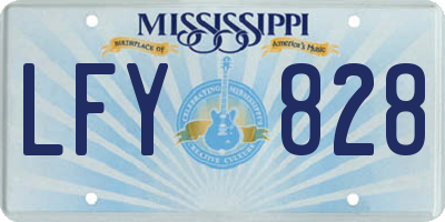 MS license plate LFY828