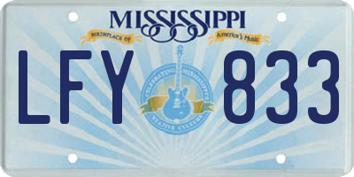 MS license plate LFY833