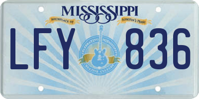 MS license plate LFY836