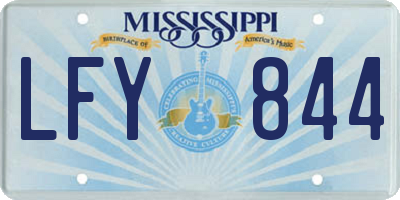 MS license plate LFY844