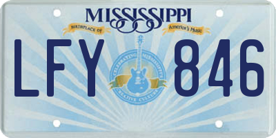 MS license plate LFY846
