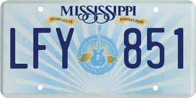 MS license plate LFY851