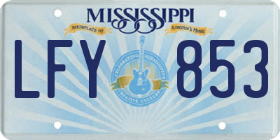 MS license plate LFY853