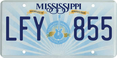 MS license plate LFY855