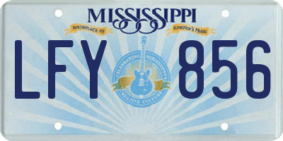 MS license plate LFY856