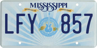 MS license plate LFY857