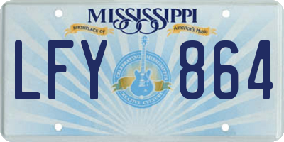 MS license plate LFY864