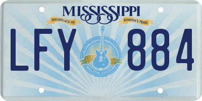 MS license plate LFY884