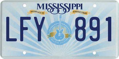 MS license plate LFY891
