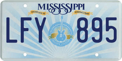 MS license plate LFY895