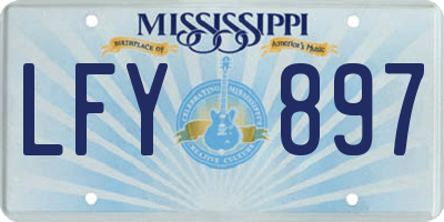 MS license plate LFY897