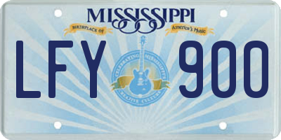 MS license plate LFY900