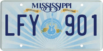 MS license plate LFY901