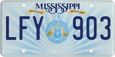 MS license plate LFY903