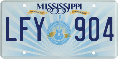MS license plate LFY904