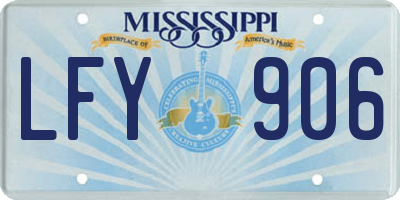 MS license plate LFY906