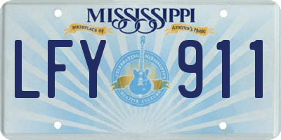 MS license plate LFY911