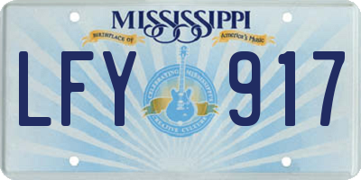 MS license plate LFY917