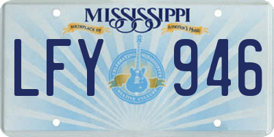 MS license plate LFY946