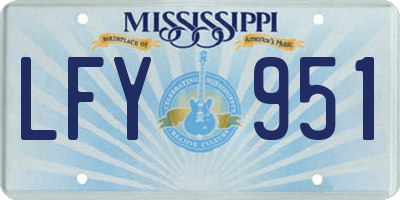 MS license plate LFY951