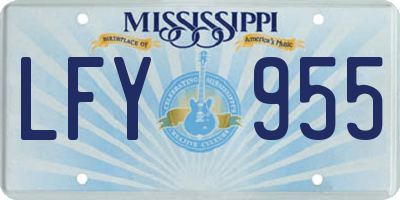 MS license plate LFY955
