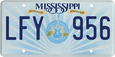 MS license plate LFY956
