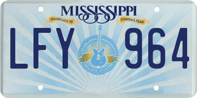 MS license plate LFY964