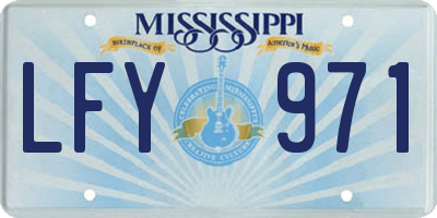 MS license plate LFY971