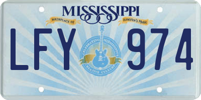 MS license plate LFY974