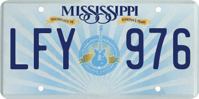 MS license plate LFY976