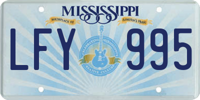 MS license plate LFY995