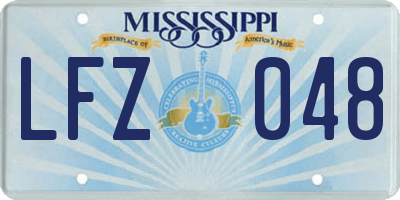 MS license plate LFZ048