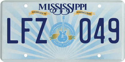 MS license plate LFZ049