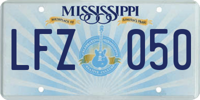 MS license plate LFZ050